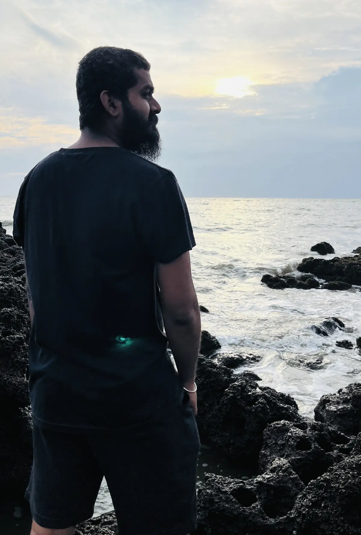 Enjoying Sunset time at Anjuna Beach, Goa